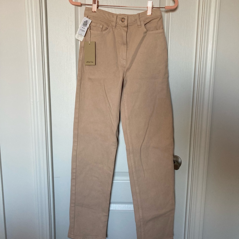 NWT Melina Pant Cotton Twill Flax Beige 00